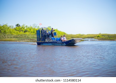 USA. FLORIDA. MIAMI. JUNE 2018: Everglades Airboat Tour. 