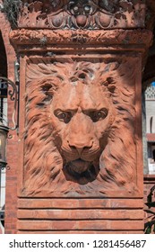 USA, Florida, St. Augustine, Hotel Ponce De Leon, Flagler College Entrance Detail.