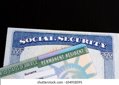U.S.A. Green Card And Social Security Number.