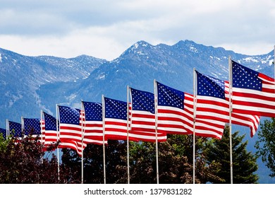USA Group of Flags