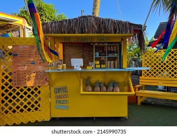 USA, Hawaii - February 25, 2022: Acai Bowl Shop In Hawaii. 