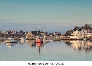 USA, Massachusetts, Cape Ann, Gloucester. Annisquam Harbor Winter.