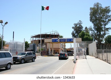 The USA Mexican Border At Algodones, Mexico.