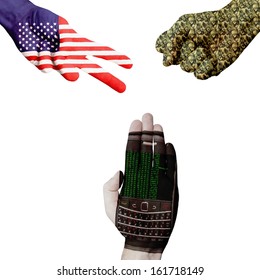 USA Military Cellphone Tap Rock-Paper-Scissors 