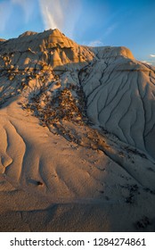 Usa, Montana. The Erosion Bed Badlands Of Makoshika State Park.