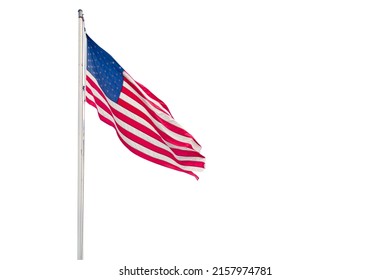 Usa National Flag Flying White Background Stock Photo 2157974781 ...