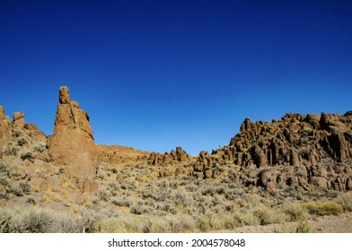 USA, Nevada, Black Rock Desert, Volcanic Rock Aggregate, Calico Mountains