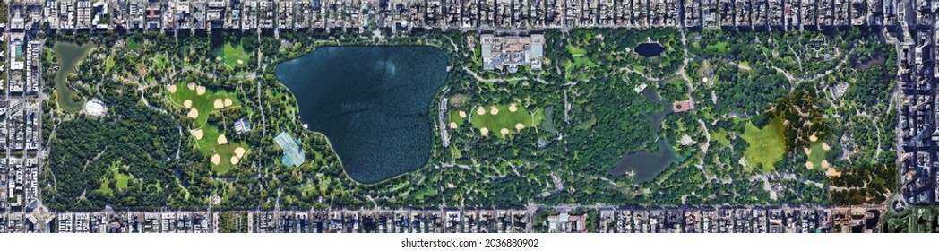 USA New York Central Park  Aerial View 