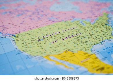 USA on the map - Shutterstock ID 1048309273