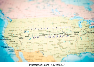 USA on the map - Shutterstock ID 1172603524