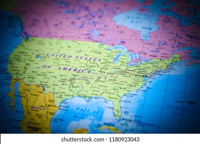 USA on the map - Shutterstock ID 1180923043