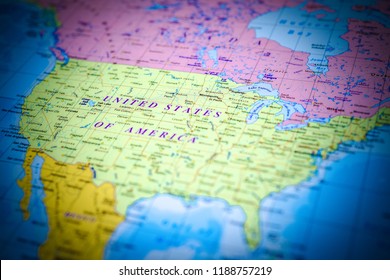 USA on the map - Shutterstock ID 1188757219