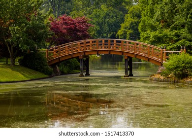 USA Parks Pond Bridges Missouri Botanical Garden Nature Photo

