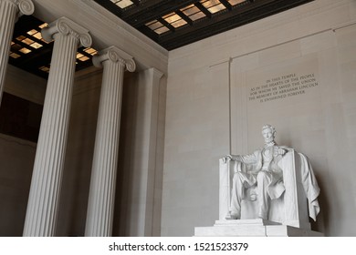 USA President Abraham Lincoln Memorial Monument Statue Photo - Washington DC City - Photos