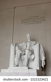 USA President Abraham Lincoln Memorial Monument Statue Photo - Washington DC City - Photos