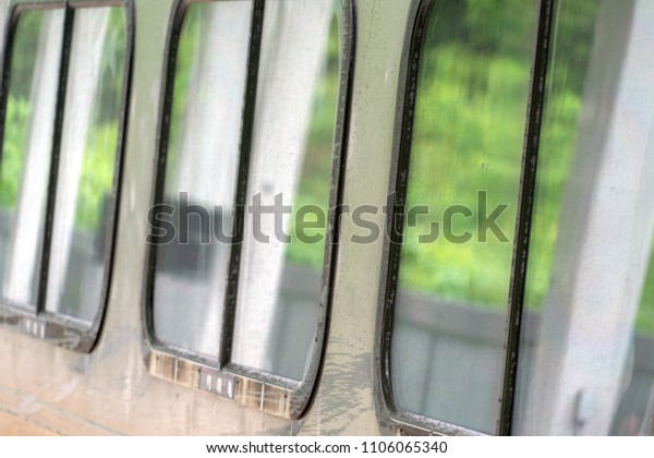 usa regional train window\
detail