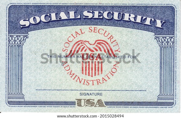 USA - SSN - Social\
Security Card empty 