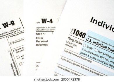 USA tax form 1040 for US individual tax return. Document close-up