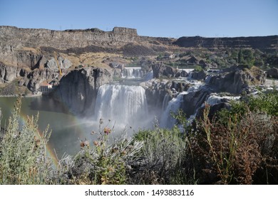 In USA The Twin Falls In Idaho  The Beauty Of Amazing Nature Tourist Destination
