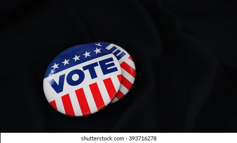 USA Vote button (pin badge)