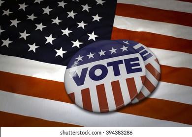 USA Vote Button (pin Badge)