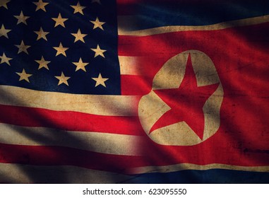 Estados Unidos vs Corea del Norte - concepto gráfico