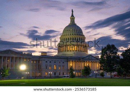 USA. Washington DC Capitol. Congress. American Capitol Building. United States Capital. Washington, US landmark. Supreme Court. Washington monument. Washington city.