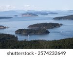 USA, Washington State. San Juan Islands, Sailing through the islands