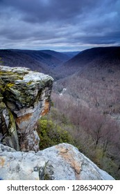 USA, West Virginia, Blackwater Falls State Park. Landscape from Lindy Point at sunset. 