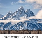 USA, Wyoming, Grand Teton National Park, Jackson. Middle Teton, Grand Teton, and Mount Owen