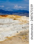 USA, Wyoming, Mammoth Hot Springs, Yellowstone National Park, Upper Terraces, Canary Spring Thermal Features