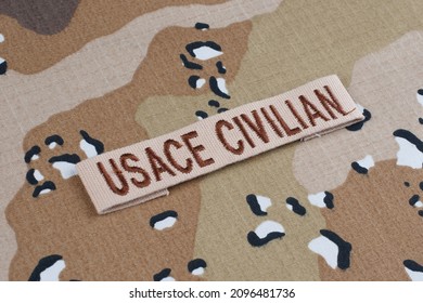 USACE CIVILIAN Branch Tape On Desert Camouflage Uniform
