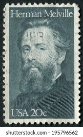 USA-Circa 1981: A Stamp Commemorating Famed American Novelist Herman Melville.