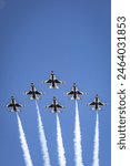 USAF thunderbirds in tight formation