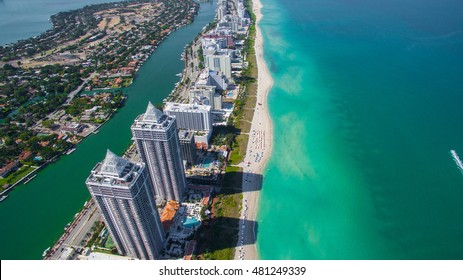 Usa.Florida.Miami Beach. Real Estate Luxury Condos. Green And Blue Diamond