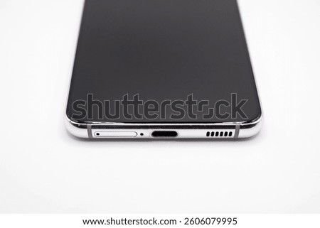 USB C input, sound output and smartphone SIM card input.