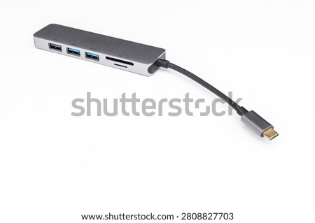 USB C Multiport Hub Adapter with Card Reader