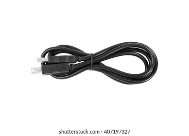 usb cable isolate on white background