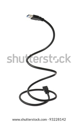 USB cable isolated on white