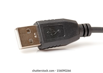 USB cable on white background 
