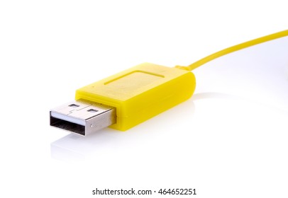 USB Cable Plug isolated on White Background