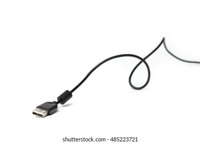 USB Cable Plug isolated on White Background