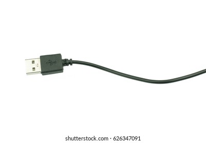 USB Cable Plug isolated on White Background