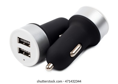 USB Car Charger Isolated