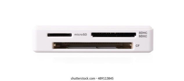 USB card reader isolated on white background