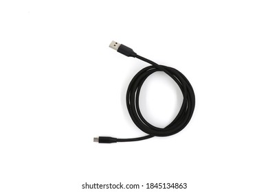 Usb A convert to Usb C on white background. For Mobile charger and Transfer data