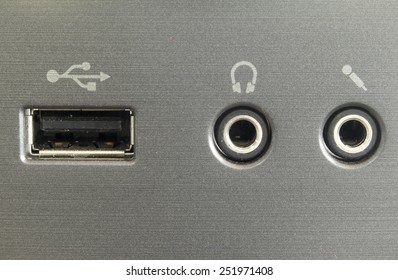 USB Earphone And Microphone Jack On Computer