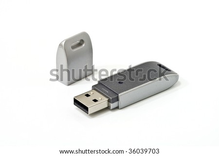 USB flash drive isolated on white