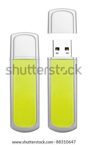Usb flash memory isolated on the white background