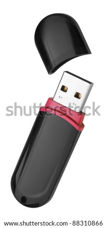 Usb flash memory isolated on the white background